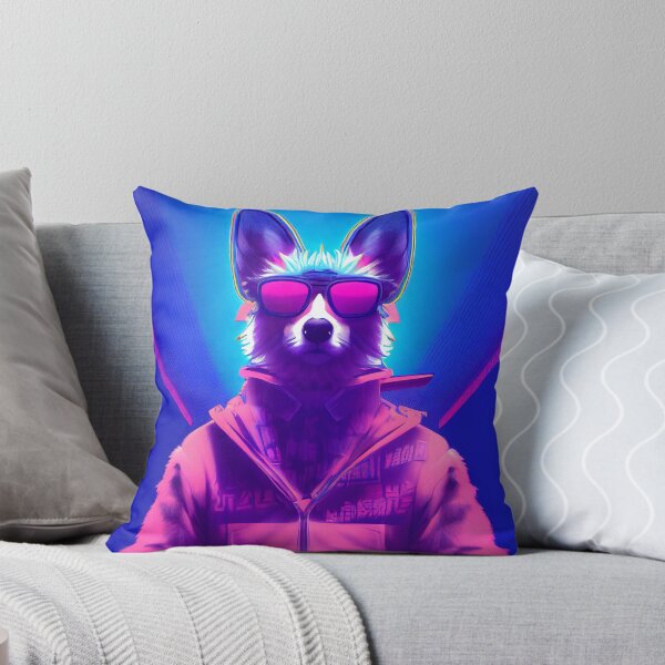 Artikelvorschau, Hund Furry Glitch Vaporwave Brille Disco entworfen und verkauft von Ma1is.