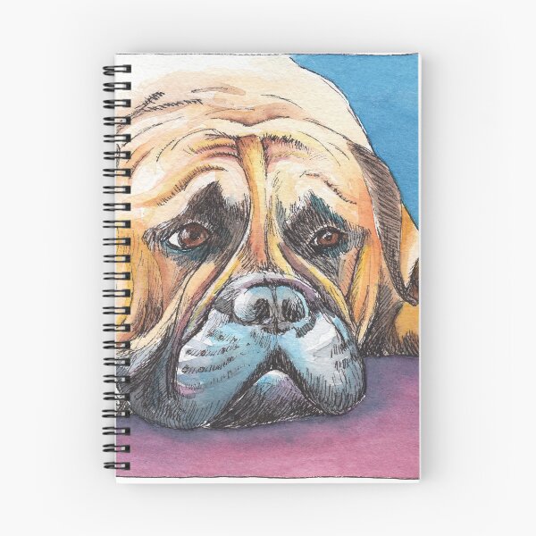 Item preview, I am bored.... - dog painting in pen and watercolors designed and sold by kittyvdheuvel.