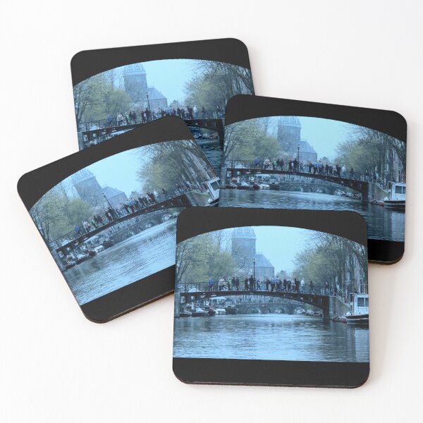 Item preview, Amsterdam city view of canals bridge and buildings  designed and sold by marghe41.