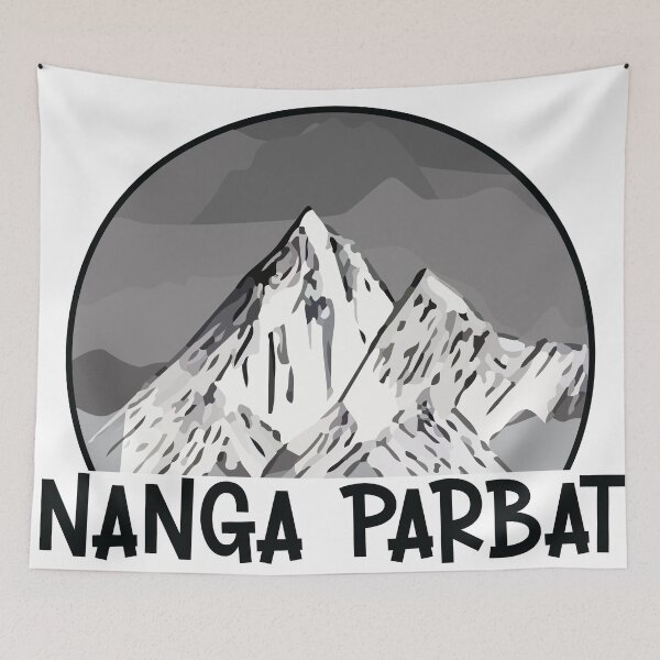 Item preview, Black and White Nanga Parbat designed and sold by Unaiza Khalid.
