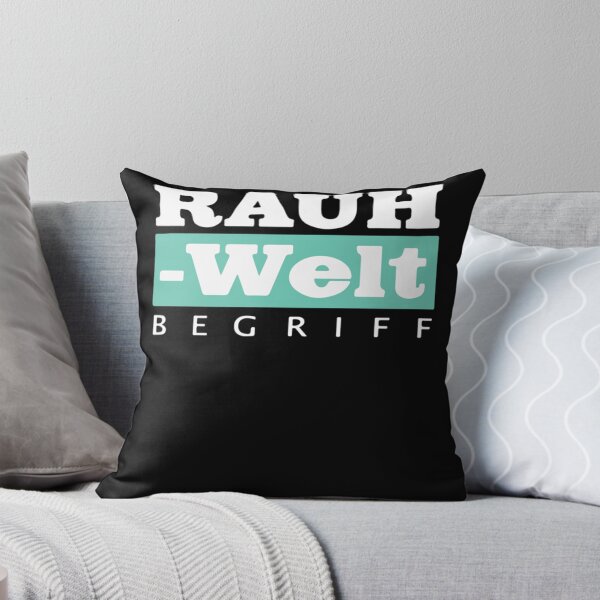 Minty Mint RWB Rauh Welt Begriff Logo Throw Pillow