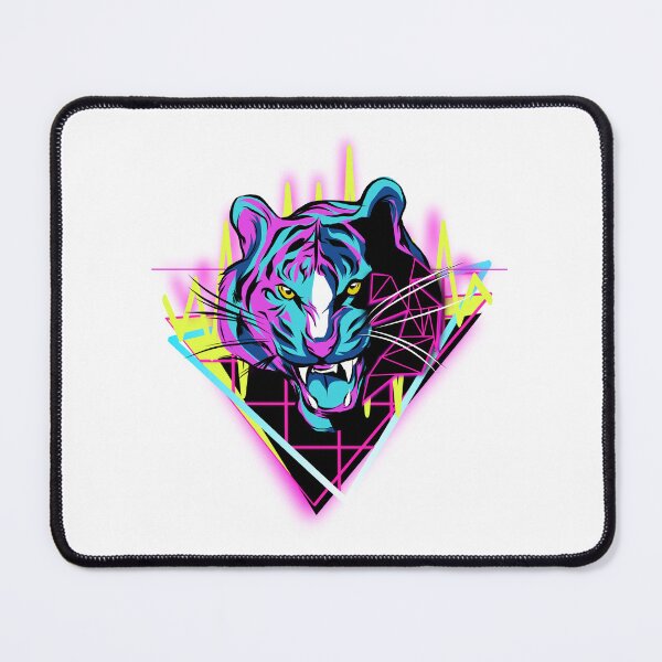 Item preview, Colorful Tiger Head Geometric Elements Retrowave Synthwave designed and sold by Rob-Son.