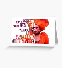You're perfect, you're beautiful, you look like Linda Evangelista Greeting Card