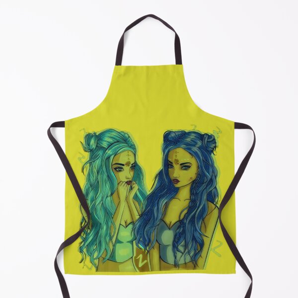 Item preview, Zodiac Twins Anime Girl - Dark Blue Sisters designed and sold by ProtonProject.