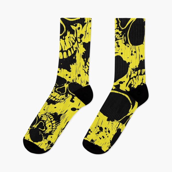 Item preview, Yellow Black Skull Grunge Seamless Pattern Design designed and sold by Summer-Winter.