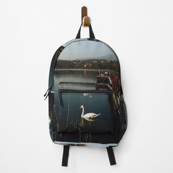 Item preview, Lake with swan and bridge landscape photography designed and sold by marghe41.