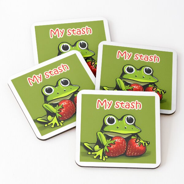 Item preview, My stash frog strawberry designed and sold by sci-fAI.