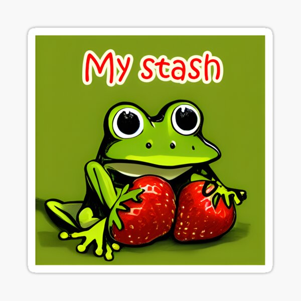 Strawberry Forg/Frog Sticker – MunjoMunjo