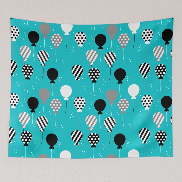 Artikelvorschau, Party Balloons - Teal entworfen und verkauft von Rainbows Galore.