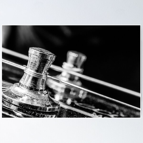 Item preview, In Tune black and white macro guitar tuners and strings designed and sold by MarniePatchett.