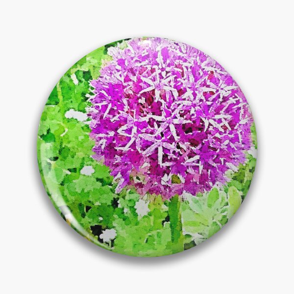 Item preview, Allium Purple Sensation Watercolor designed and sold by Floral-Art.
