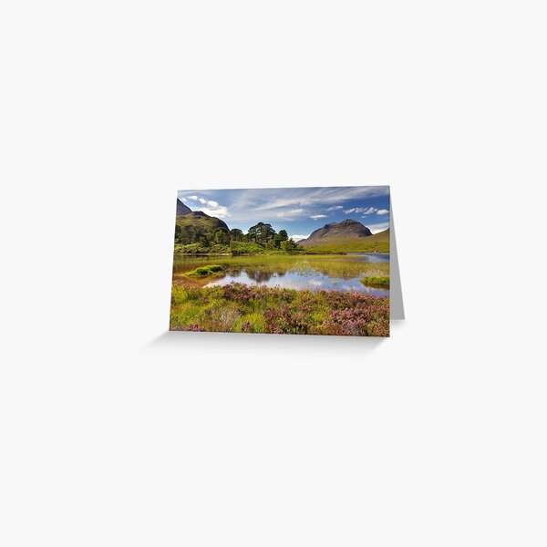 Photo Animal Outline Scenic Inset Seal Loch Valley Blank Greeting Card 