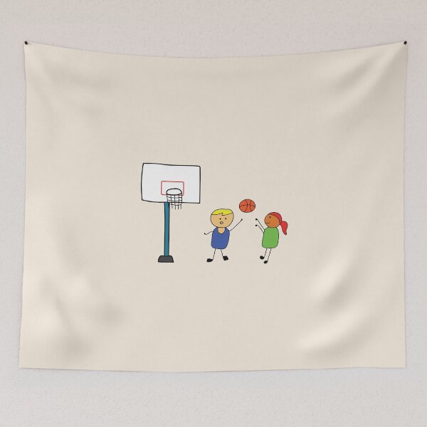 Item preview, cute kids playing basketball designed and sold by wordspotrayal.