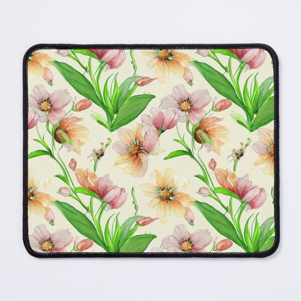 Item preview, Vintage Watercolor Pink and Peach Colored Flowers Anemone Relaxing and Calming Gentle Floral designed and sold by CGSGraphics.