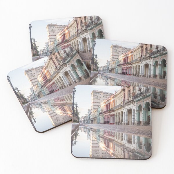 Item preview, Colourful Pastel Houses | Street Reflection | Colonial Buildings | Havana Cuba designed and sold by PhotosByVille.