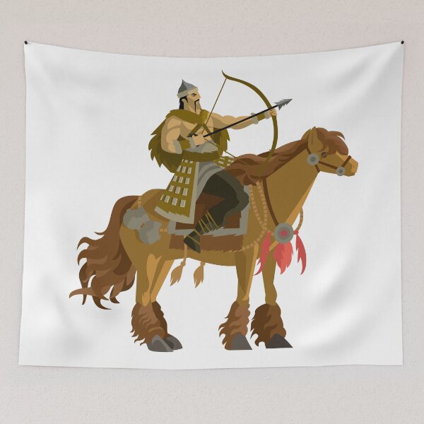 Item preview, mongolian rider archer with bow and arrow calvary designed and sold by matintheworld ( delcarmat ).