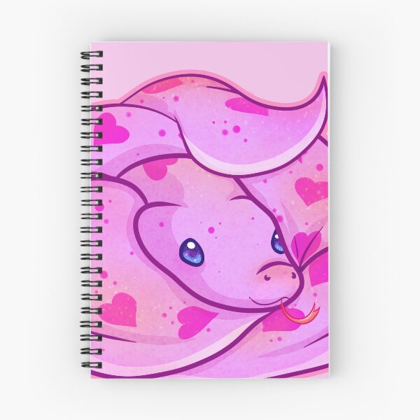 Item preview, Kawaii Pink Blue Eyed Snake with Hearts designed and sold by With Love, InspireMari.