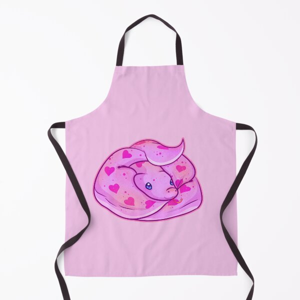 Item preview, Kawaii Pink Blue Eyed Snake with Hearts designed and sold by With Love, InspireMari.