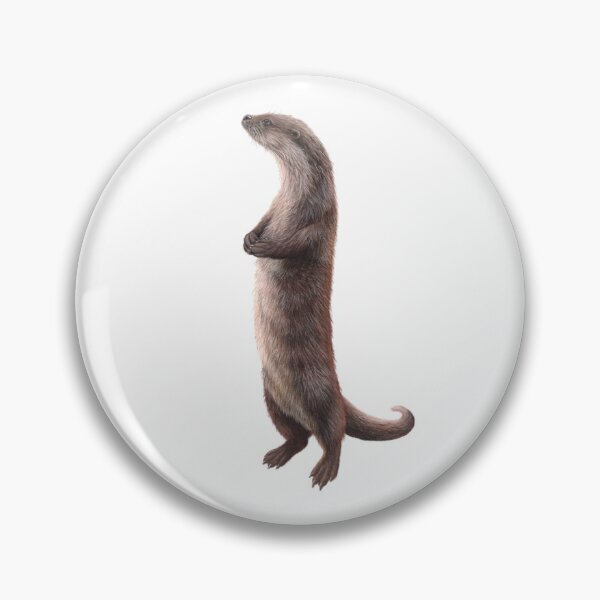 Item preview, Eurasian otter standing on his hind legs designed and sold by Lonneke Grimbergen.