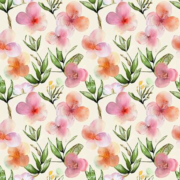 Vintage Watercolor Pink and Peach Sweet Pea Type Flowers Relaxing and  Calming Gentle Floral | Journal