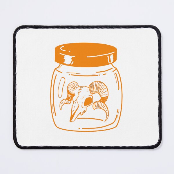 Artikelvorschau, Orange Ram Skull In a Jar cute gift entworfen und verkauft von AnanasArt.