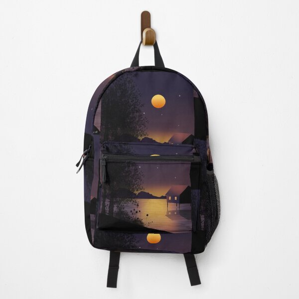 Item preview, Sunset over lake designed and sold by Sonia Jones Art.