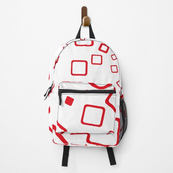 Item preview, Red White Abstract Geometric Squares Pattern Design designed and sold by Summer-Winter.