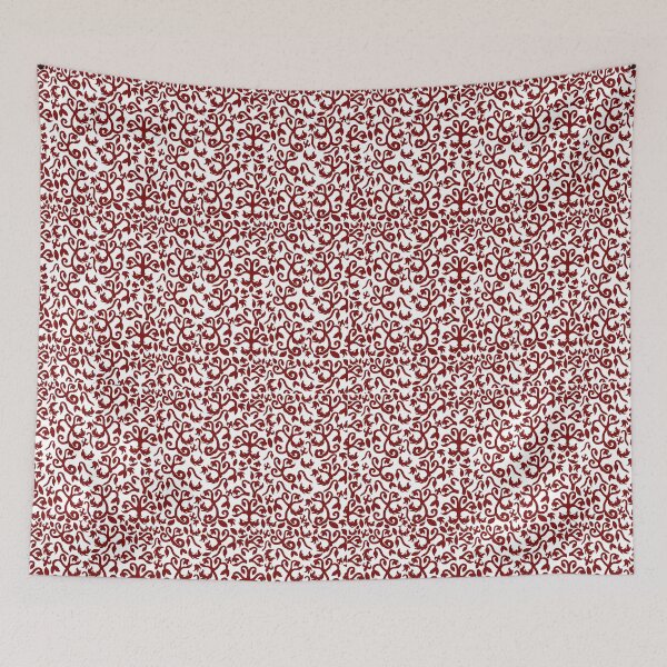 Item preview, Dragon vines red on white  designed and sold by Encie-Designs.