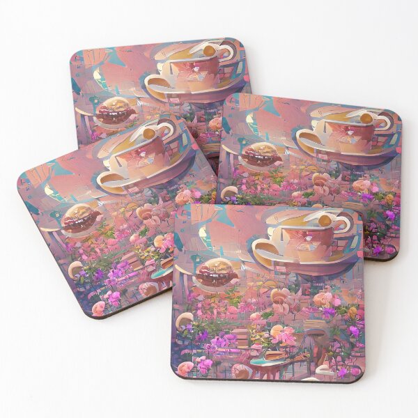 Item preview, Psychedelic pink floral coffee | psychedelic floral coffee designed and sold by PsychicLove.