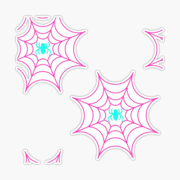 Pink web, spider ghost web, Gwen pink spidey web, grl pwr, Halloween web  spider Sticker for Sale by DariaMiller