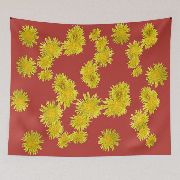 Item preview, fleurs de pissenlits sur aurora red designed and sold by AHELENE.