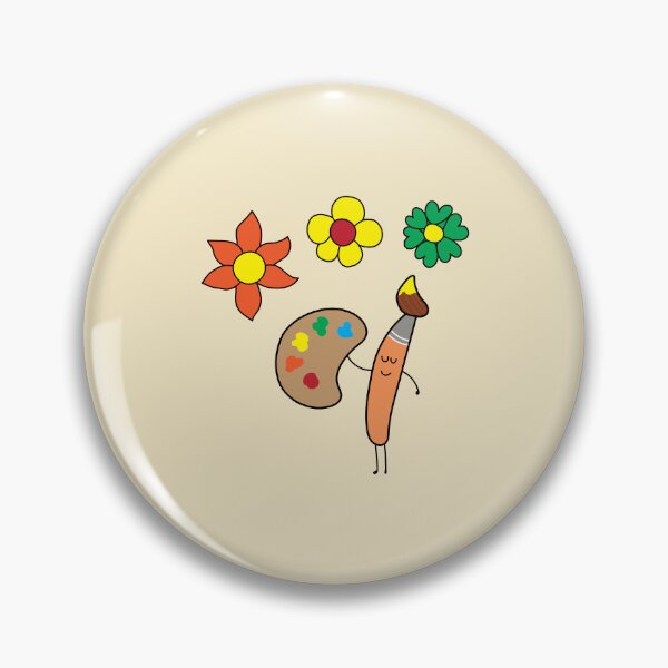 Item preview, funny art brush drawing flowers designed and sold by wordspotrayal.