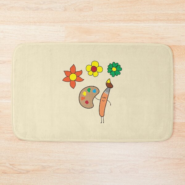 Item preview, funny art brush drawing flowers designed and sold by wordspotrayal.