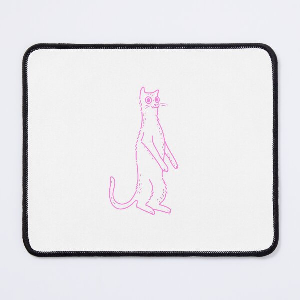 Item preview, Pink Cat standing up, freaked out cute gift designed and sold by AnanasArt.