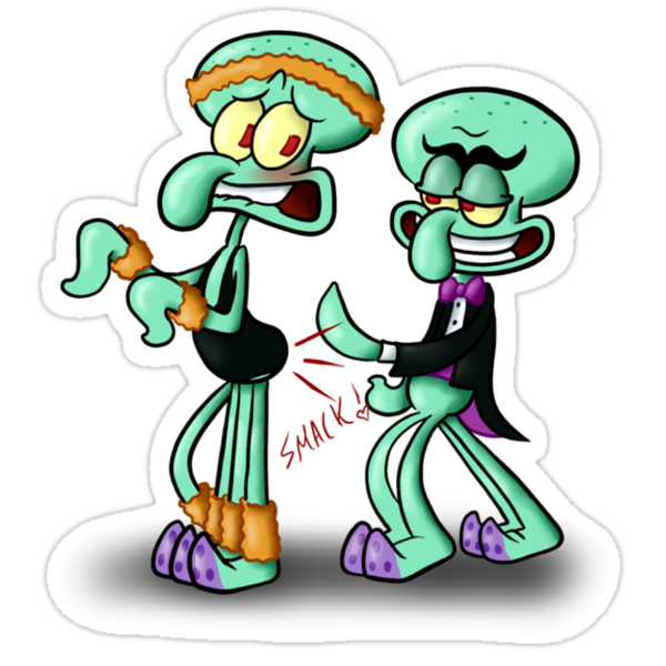 Squidward Stickers By Annie Rosenthal Redbubble