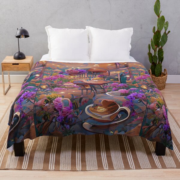 Item preview, Psychedelic pink floral coffee shop| psychedelic floral coffee designed and sold by PsychicLove.