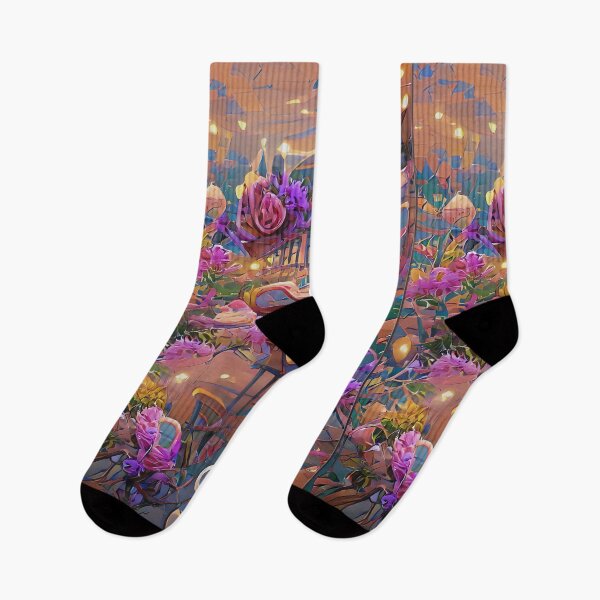 Item preview, Psychedelic pink floral coffee shop| psychedelic floral coffee designed and sold by PsychicLove.