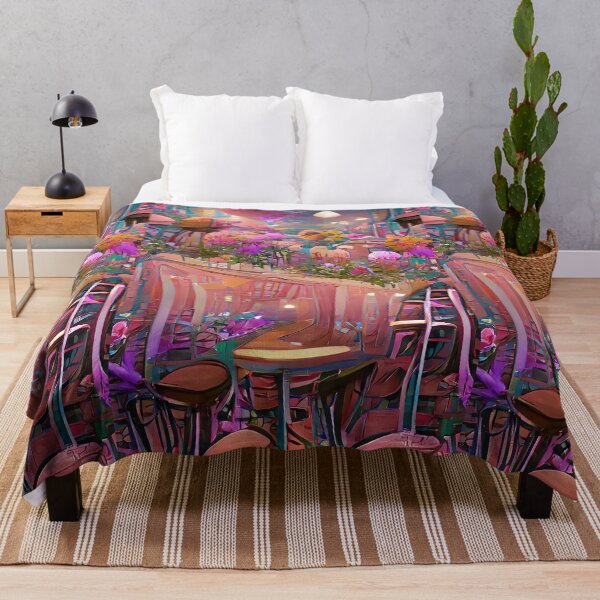 Item preview, Psychedelic pink floral coffee shop| psychedelic floral coffee designed and sold by PsychicLove.