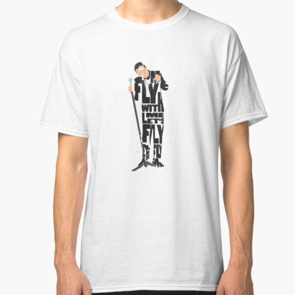 Typographic and Minimalist Frank Sinatra Illustration Classic T-Shirt