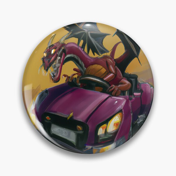 Item preview, Dragon driving a car designed and sold by Bob Murdoch.