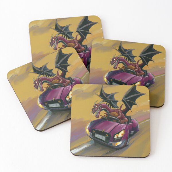 Item preview, Dragon driving a car designed and sold by Bob Murdoch.