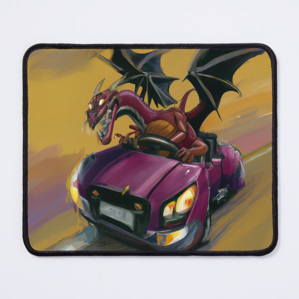 Item preview, Dragon driving a car designed and sold by Bob Murdoch.