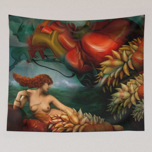 Item preview, “My heart like a sea monster”, © Mar Cantón designed and sold by MarCanton.
