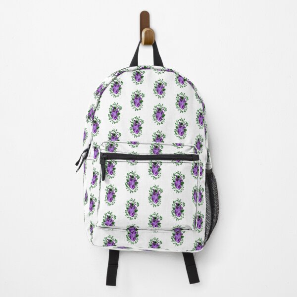 Item preview, Purple anatomically correct heart with green leaves and flowers cute gift designed and sold by AnanasArt.
