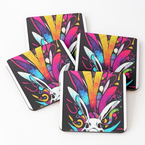 Item preview, Rabbit on background colorful designed and sold by keyd-studio.