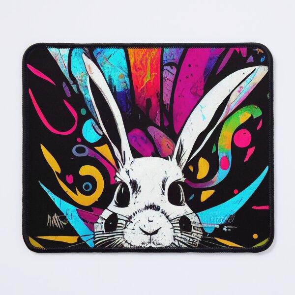Item preview, Rabbit on background colorful designed and sold by keyd-studio.