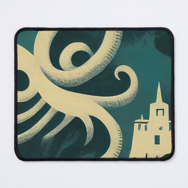 Item preview, Arkham. Vintage Lovecraftian Travel Poster designed and sold by Wavesbender.
