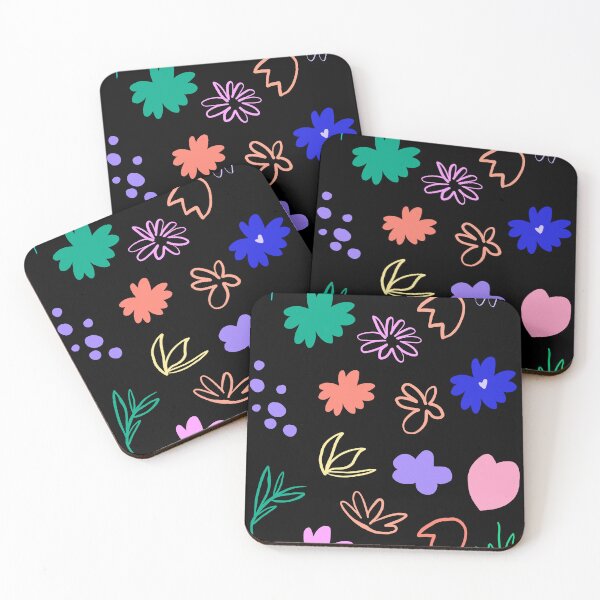 Item preview, Black Colourful Flower designed and sold by Catiess.