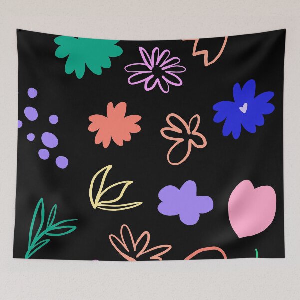 Item preview, Black Colourful Flower designed and sold by Catiess.