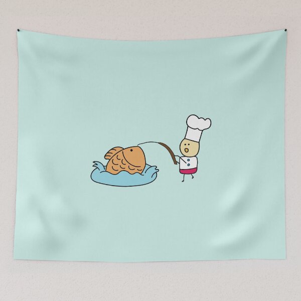 Item preview, funny baker caught a giant fish bread designed and sold by wordspotrayal.